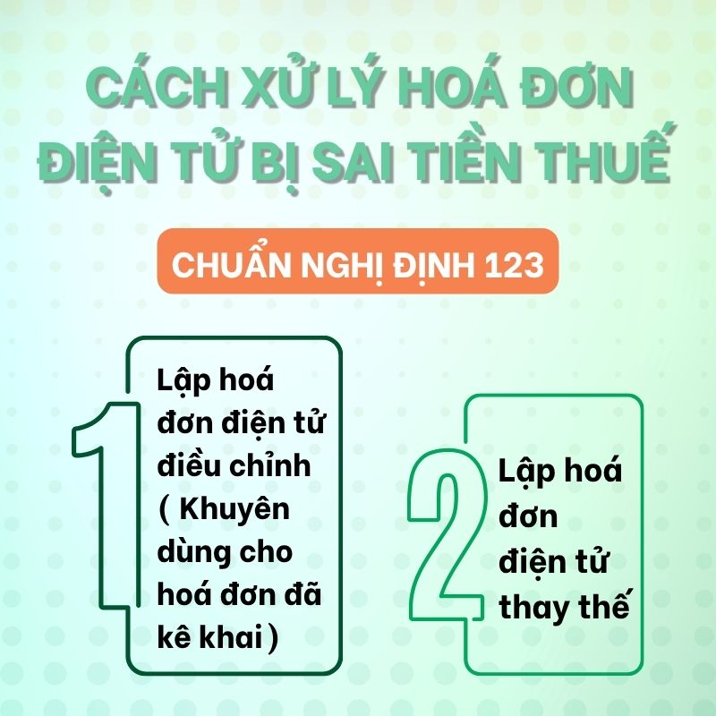 2 Cách xử lý hoá đơn điện tử bị sai thuế 