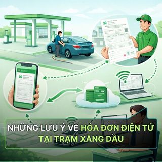 Lưu ý về hoá đơn điện tử tại trạm xăng dầu